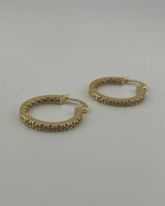 Radiant Glow CZ Hoop Earrings