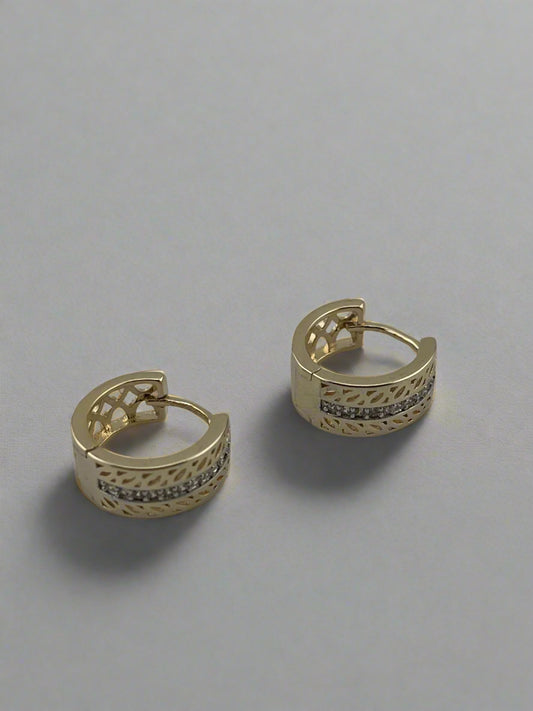 Charming Sparkle Gold-Filled Hoops