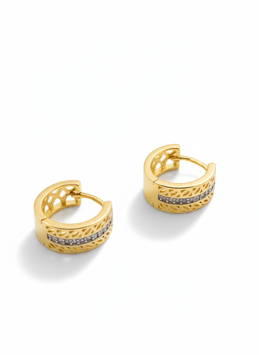 Charming Sparkle Gold-Filled Hoops