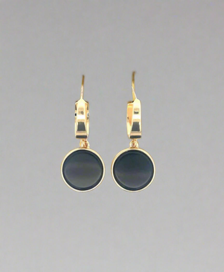 Natural Stone Round Earrings