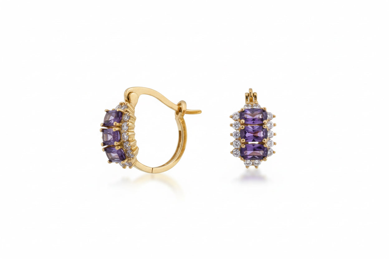 Purple earring