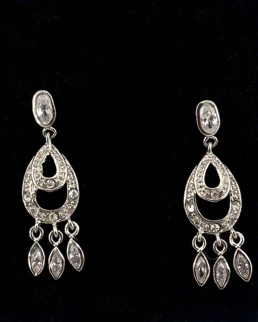 Chandelier Earrings with CZ