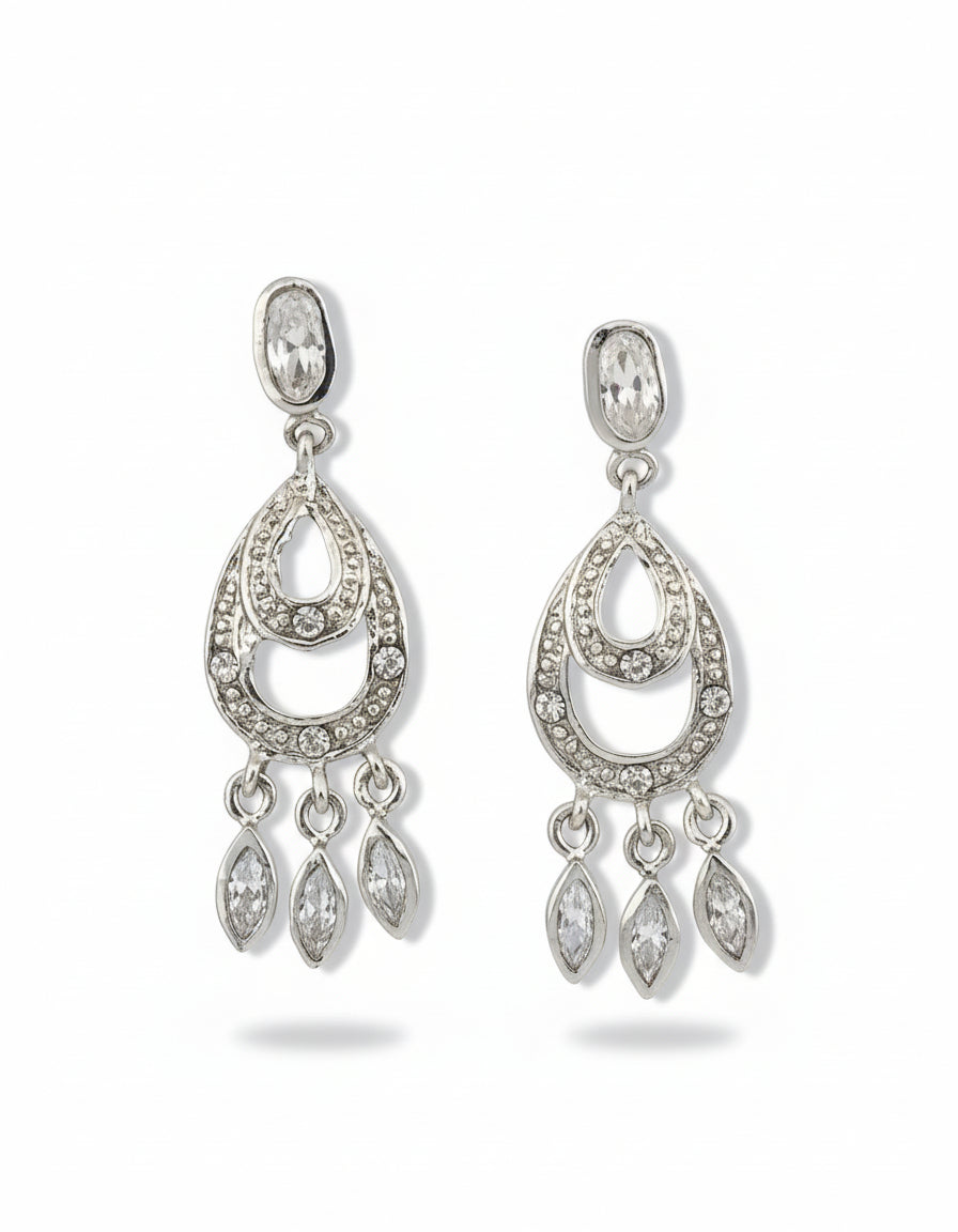 Chandelier Earrings with CZ