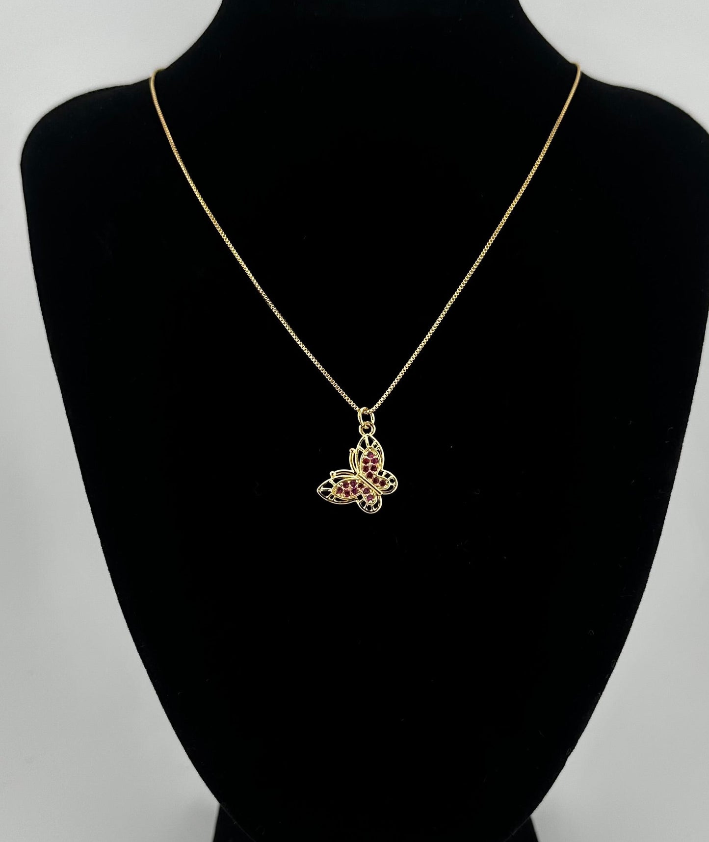 Garden Glow Butterfly Necklace