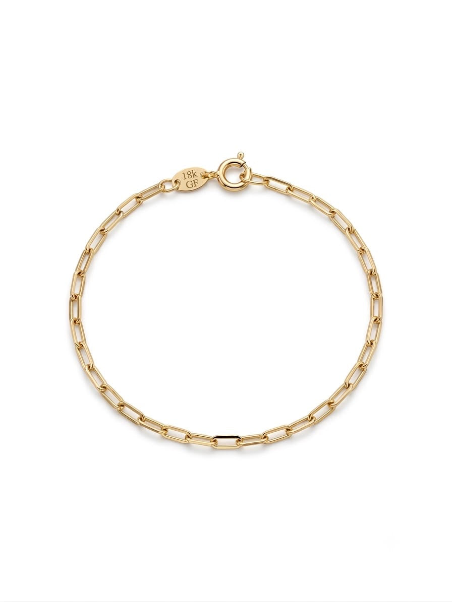 Modern Paperclip Link Chain Bracelet