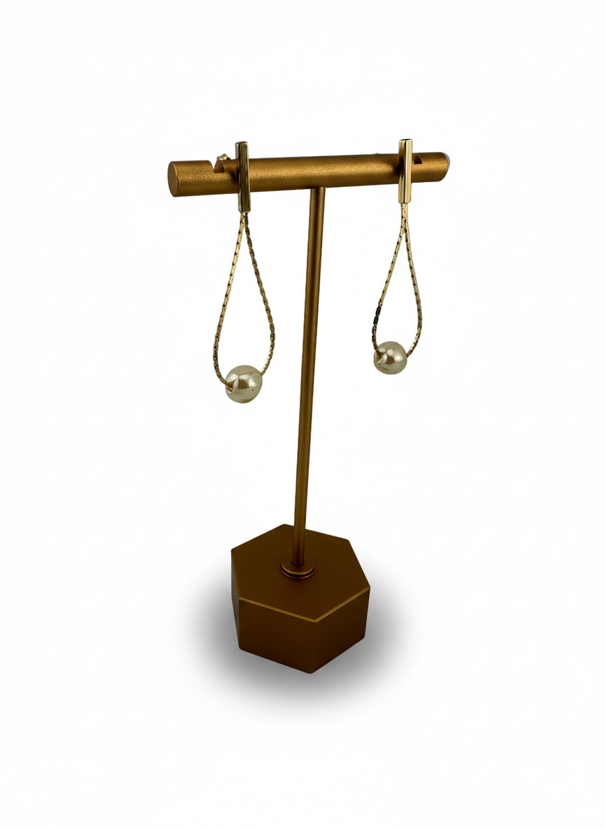 Golden Solo Pearl Dangles