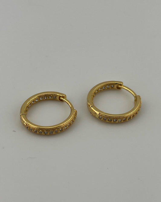Luxe Shine CZ Gold-Filled Hoops