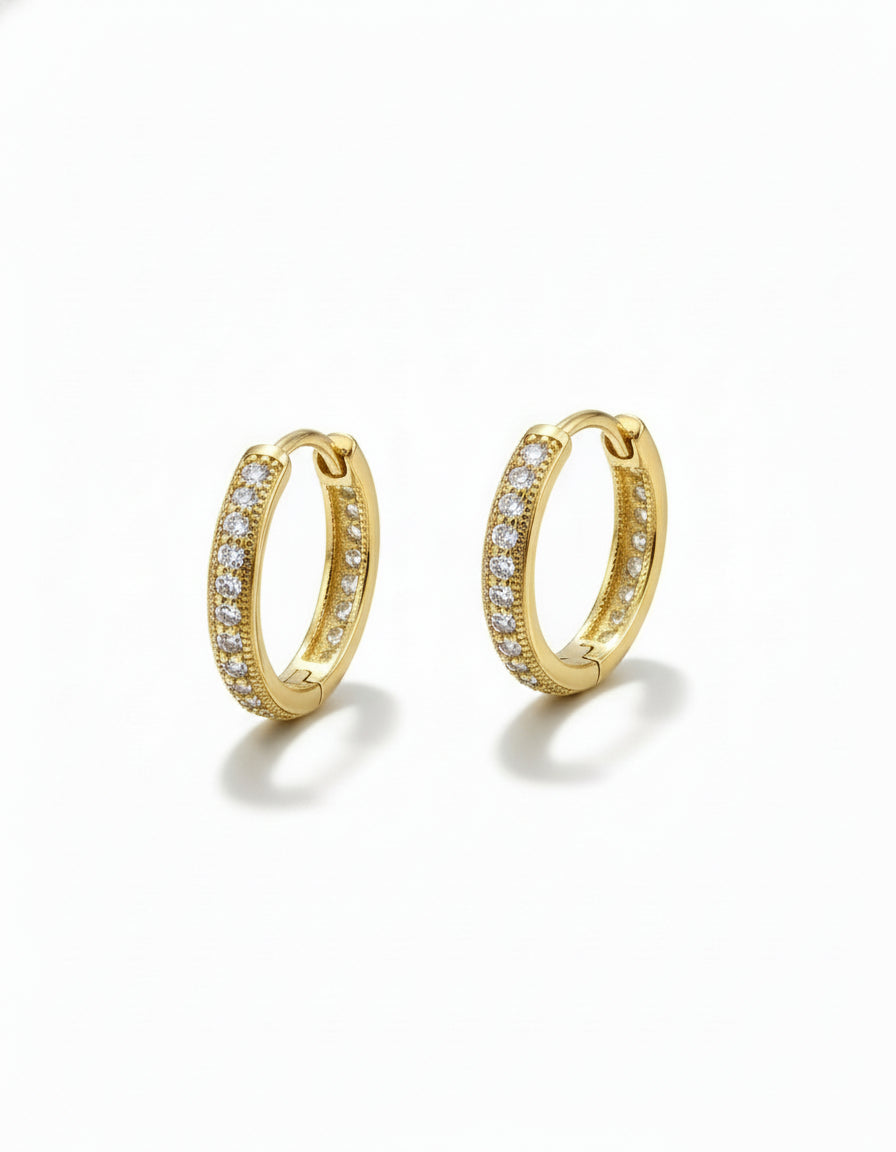 Luxe Shine CZ Gold-Filled Hoops