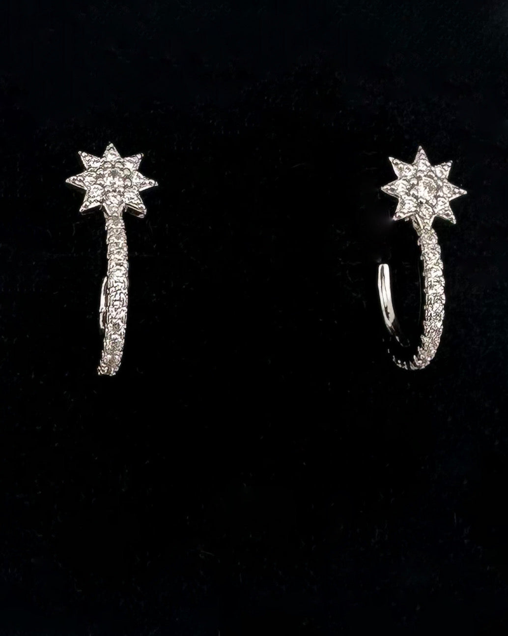 North Star Stud Earrings with CZ