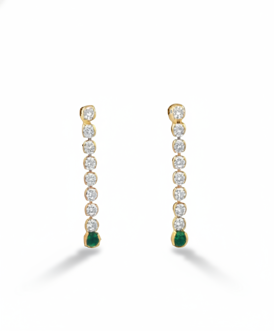 Dangle Drop Colored CZ Stone