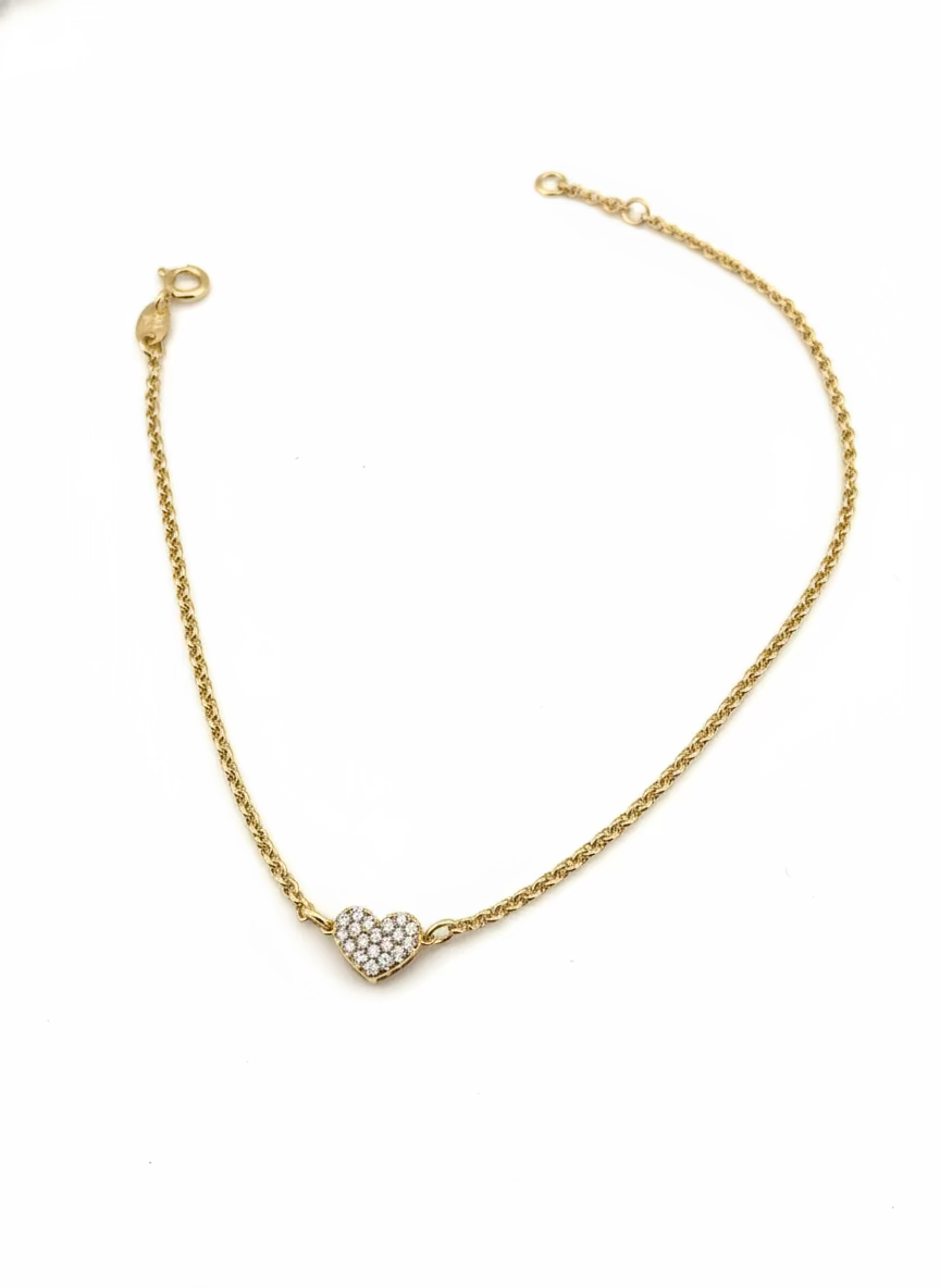 Sparkling Heart Bracelet