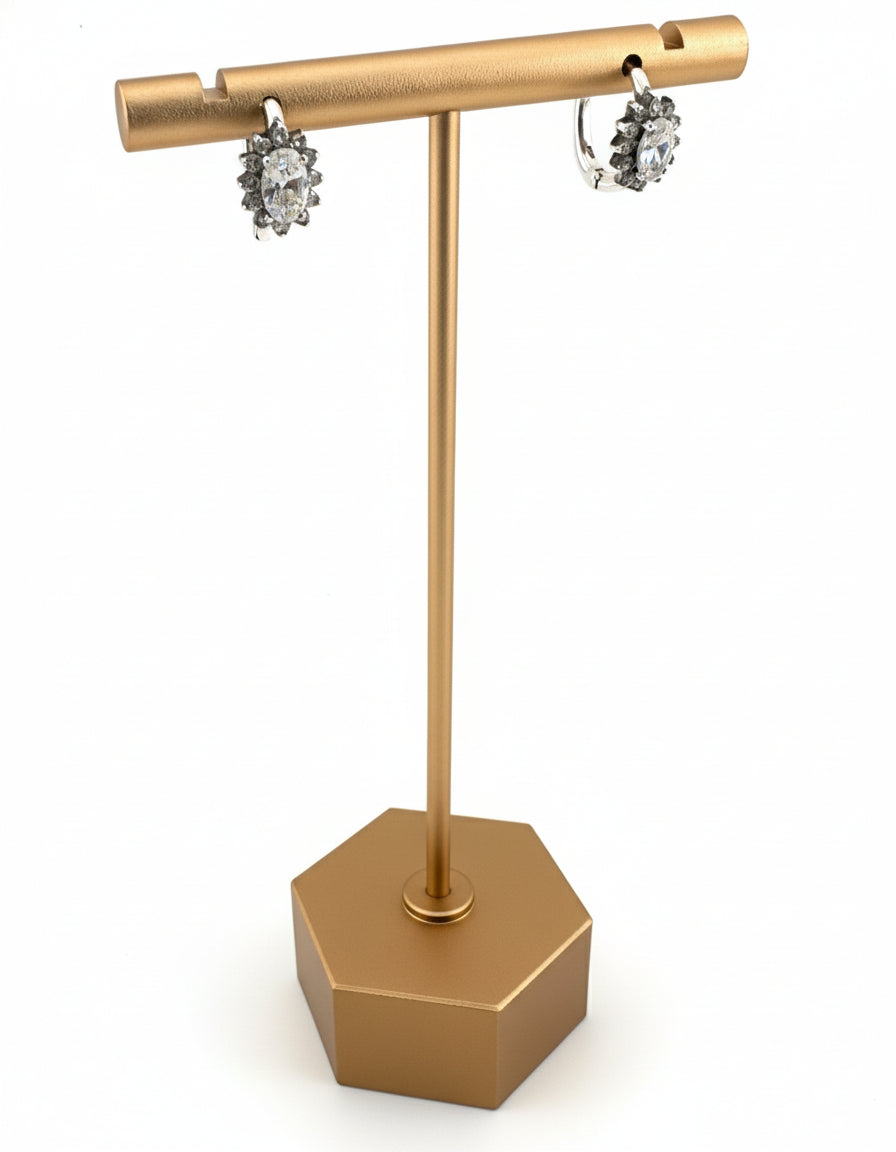 Sunburst Frame Stud Earrings