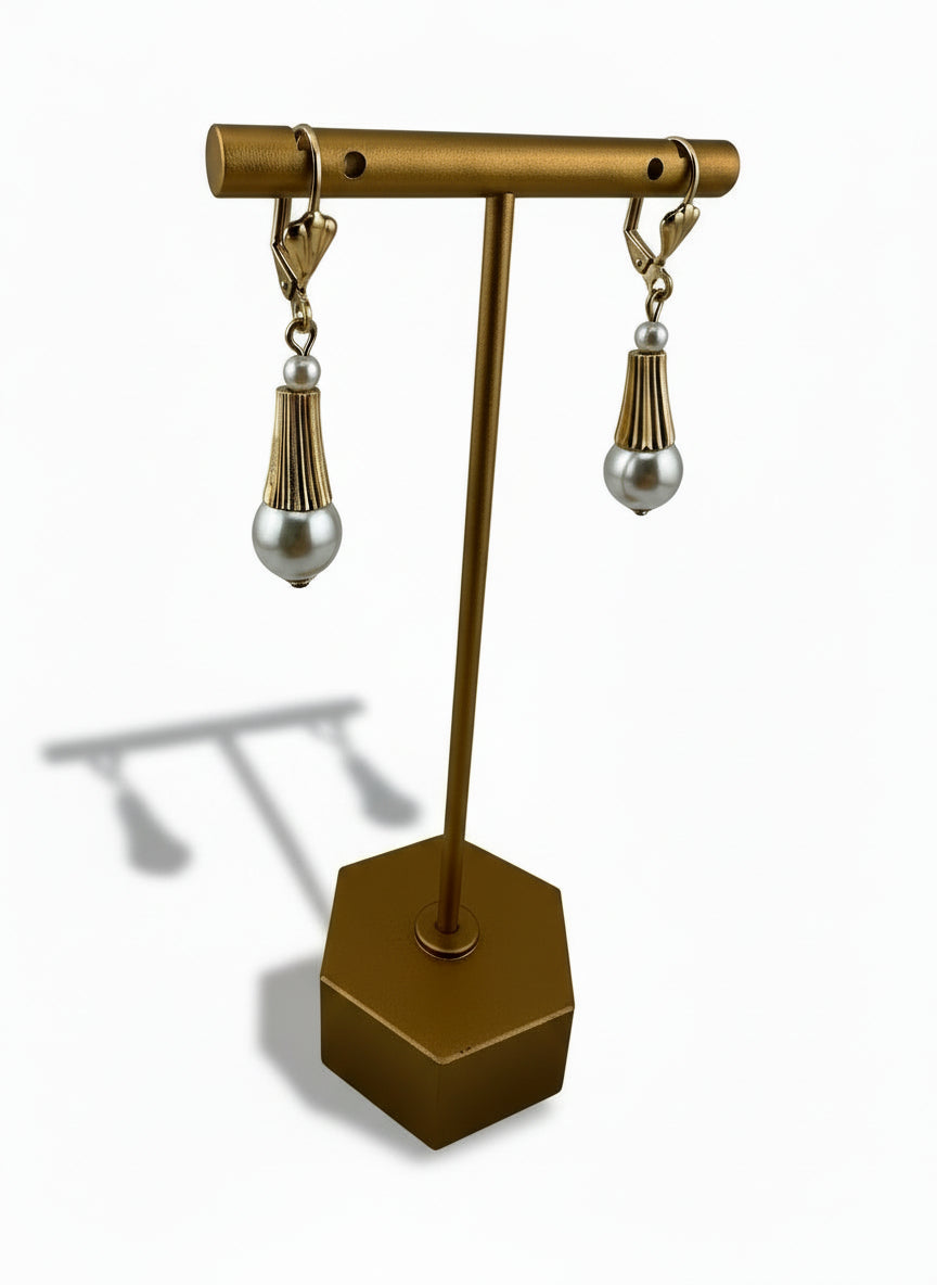 Golden Pearl Drop Elegance