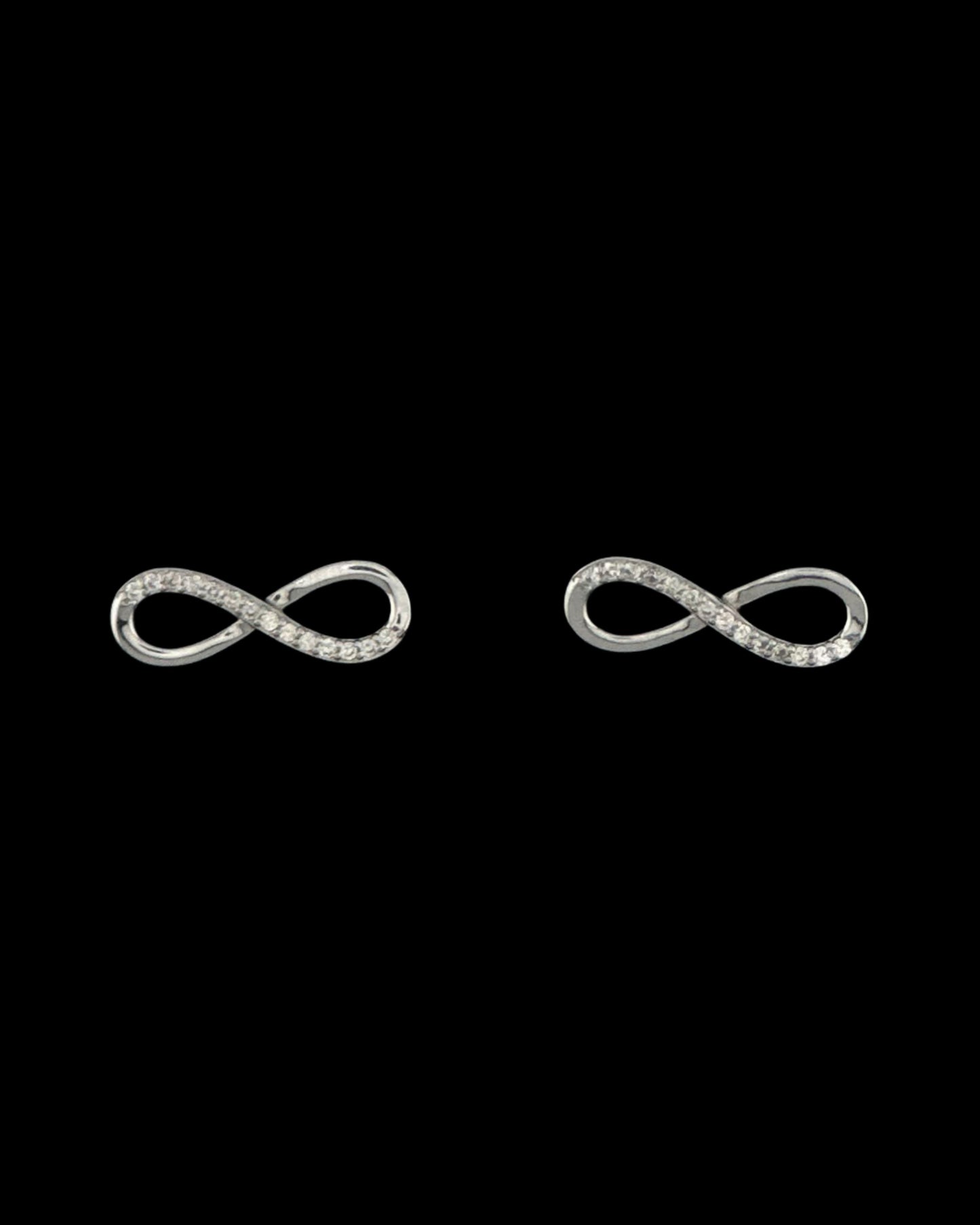 Infinity Stud Earrings with CZ