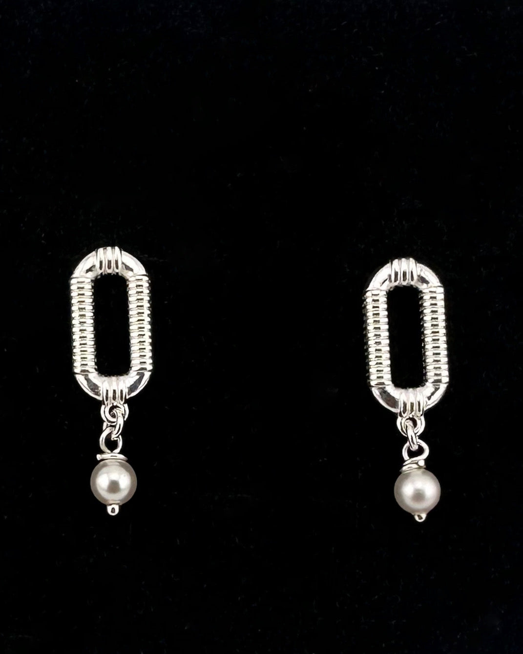 Pearl Drop Stud Earrings