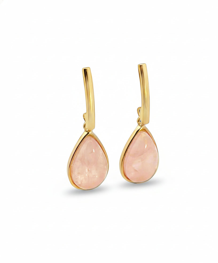 Tear Drop Natural Gemstone Earrings