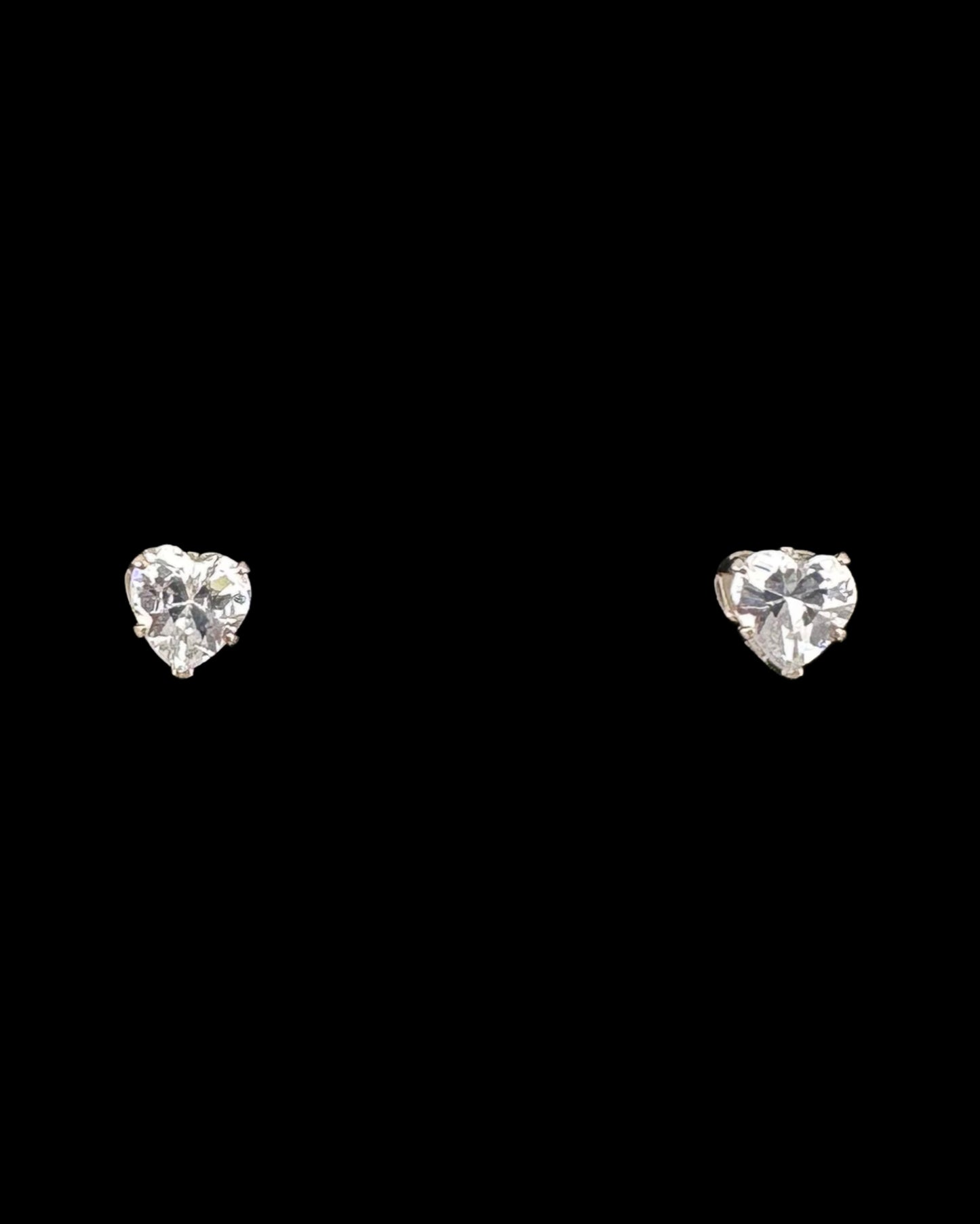 Heart-Shaped Stud Earrings