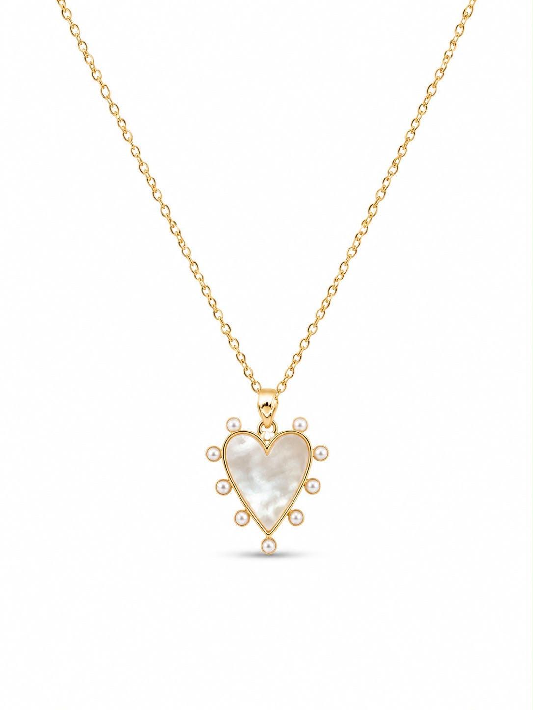 Luna Pearl Heart Necklace