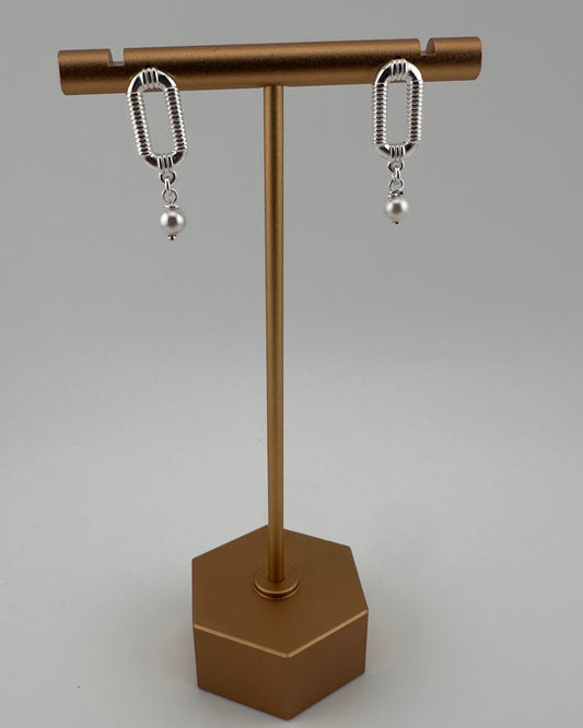 Pearl Drop Stud Earrings