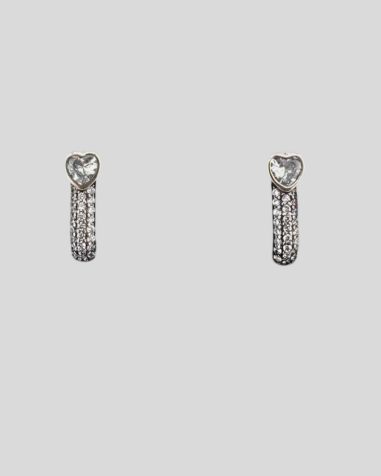Heart Torch-Shaped Stud Earrings