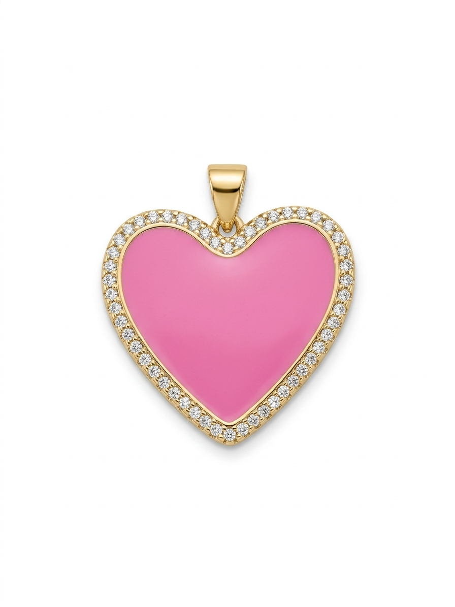 Heart - Pink CZ
