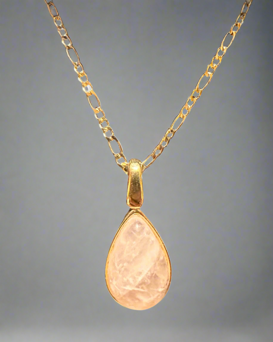 Tear Drop Natural Gemstone Necklace
