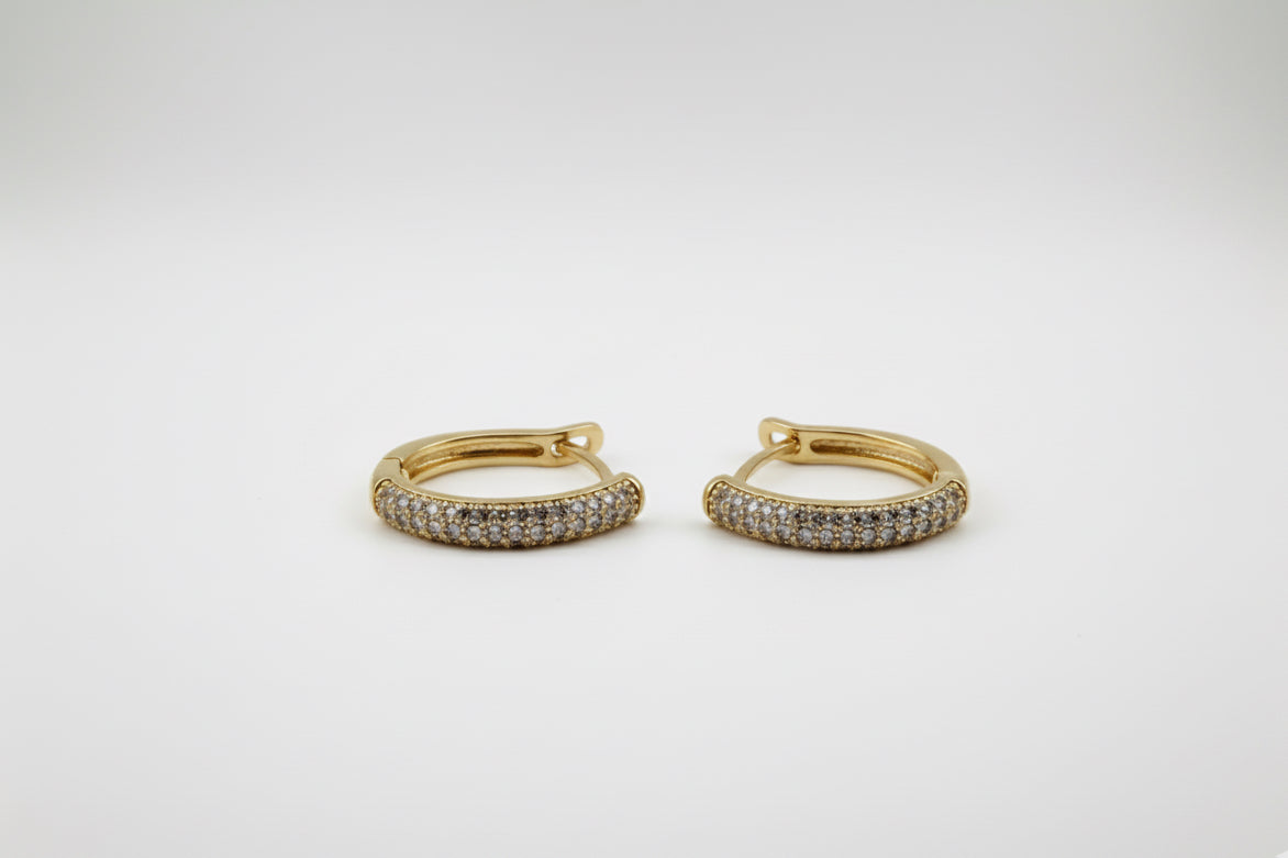 Oval Luxe CZ Hoops