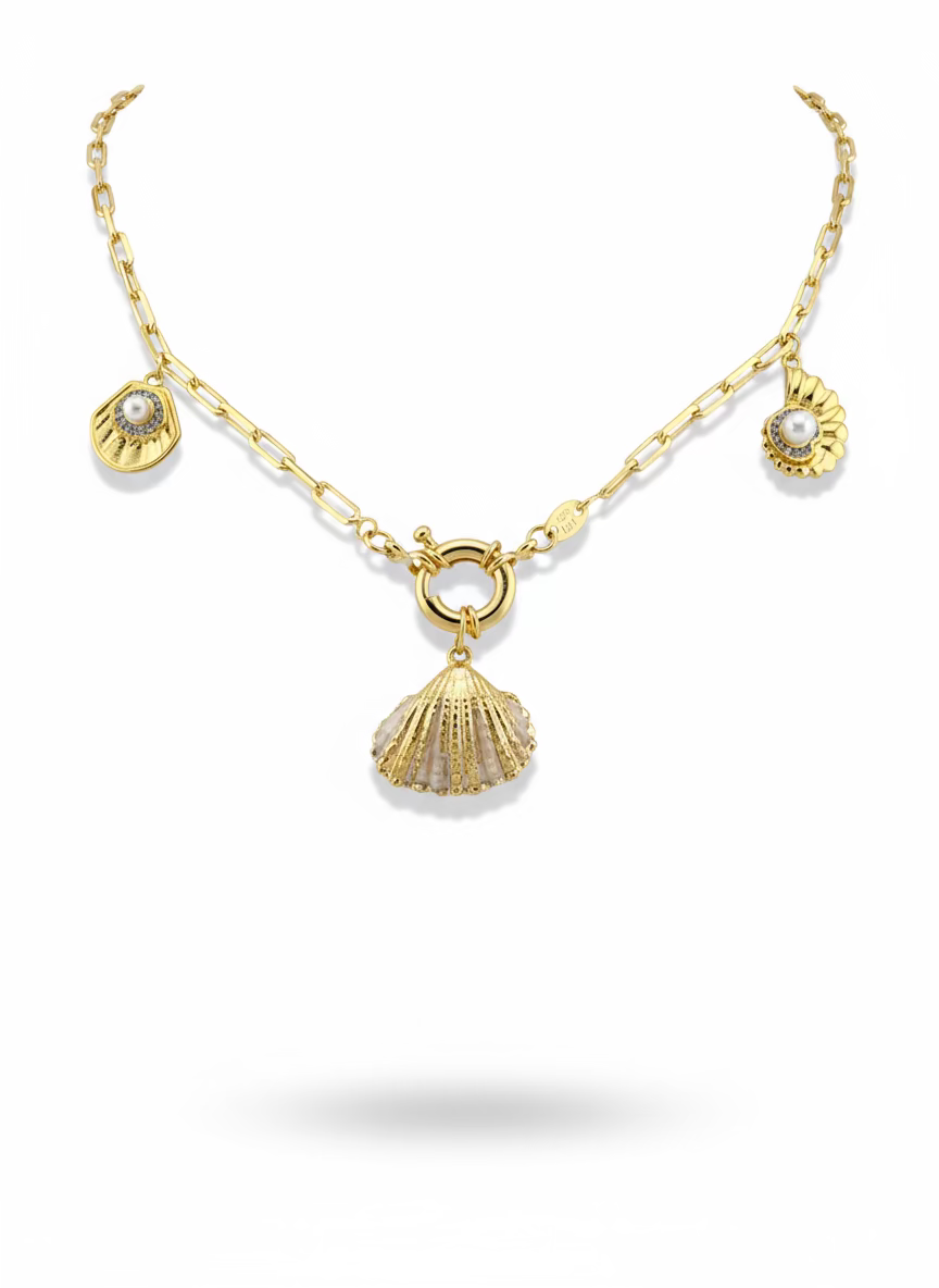 Triple Seashell Necklace
