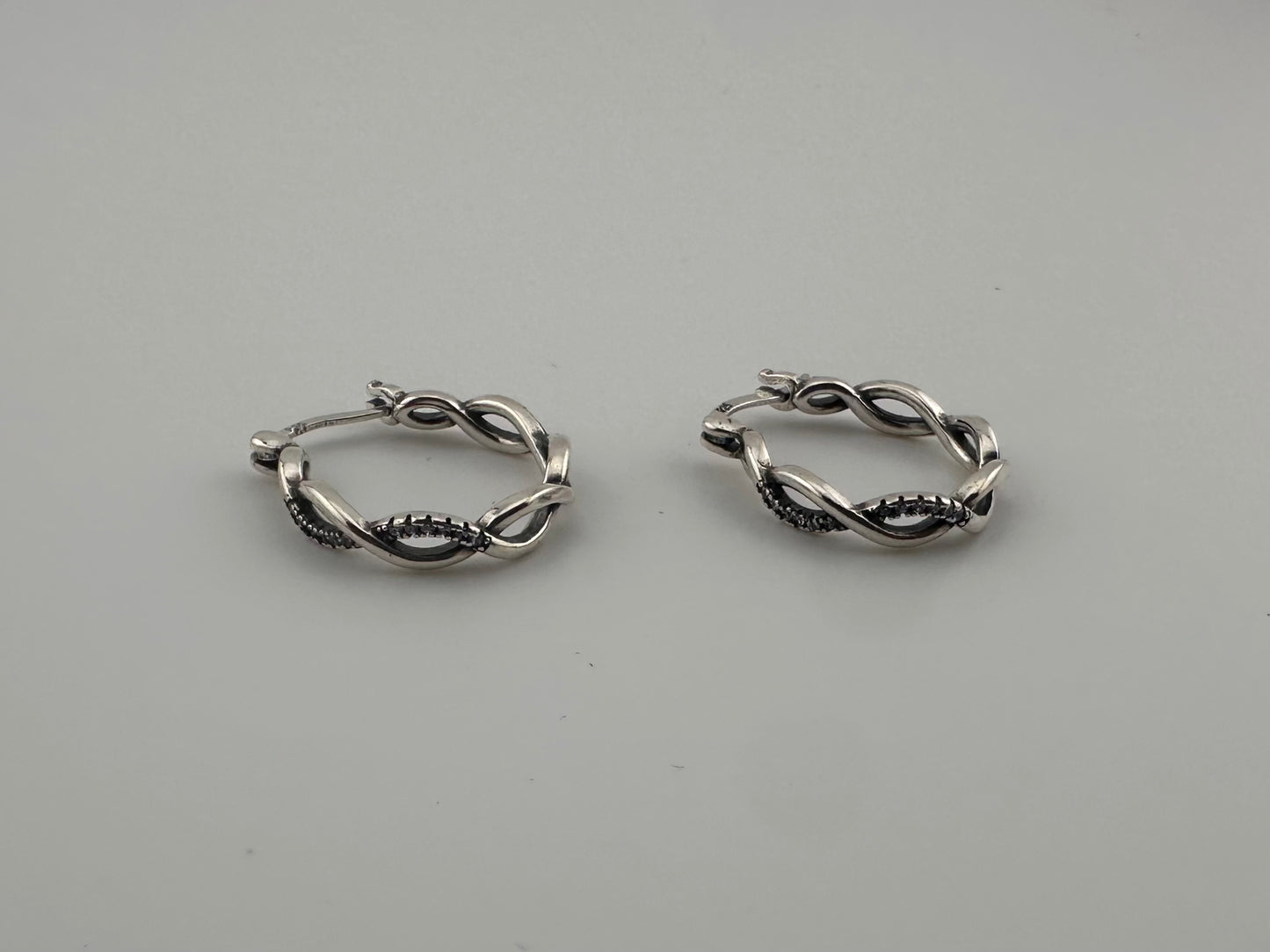 Twisted Elegance: Hoops with CZ