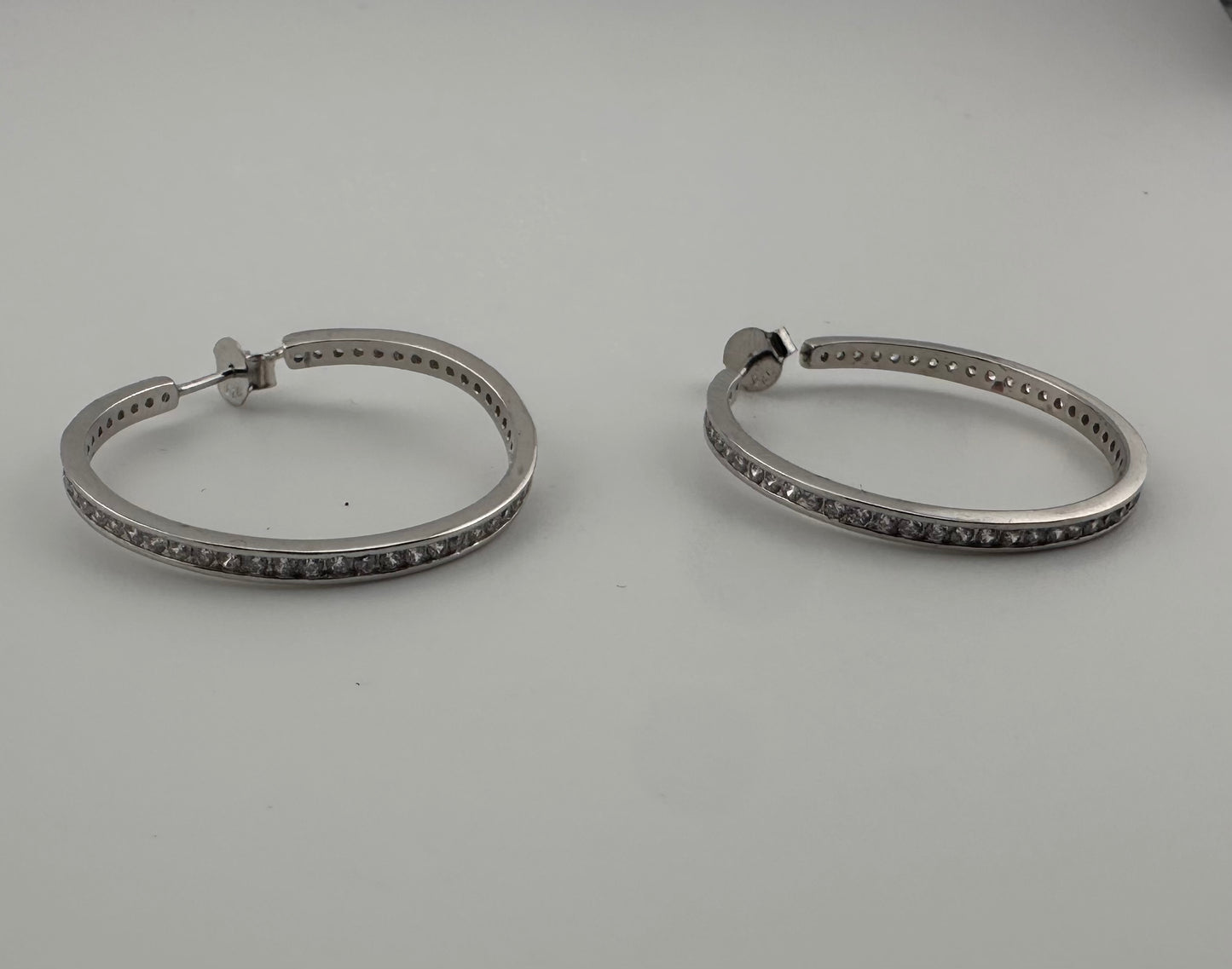 Large Hoops with CZ