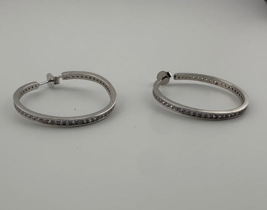 Large Hoops with CZ