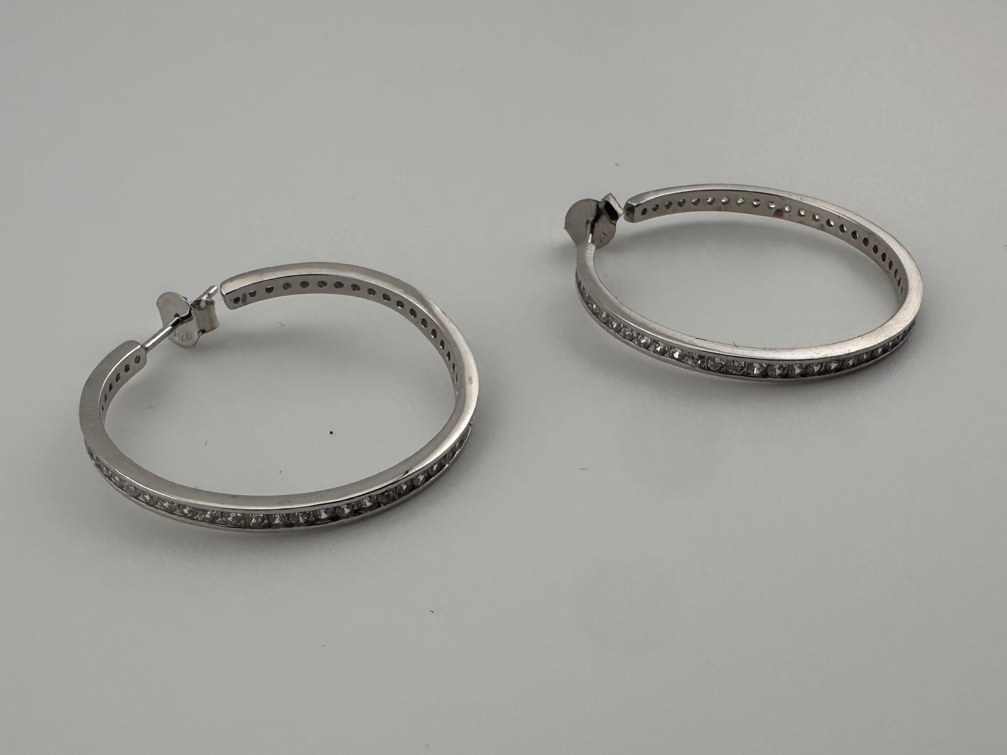 Large Hoops with CZ
