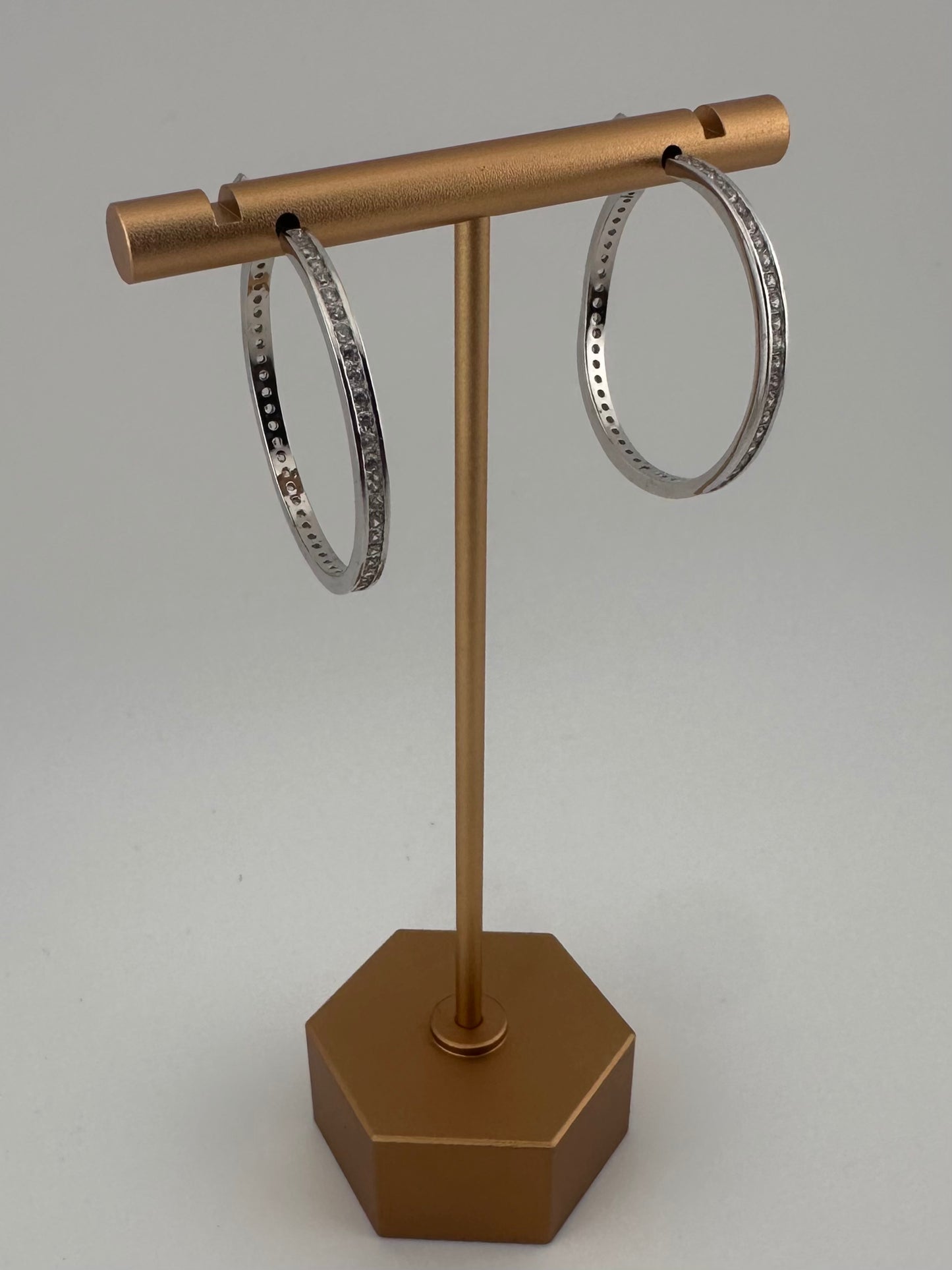 Large Hoops with CZ