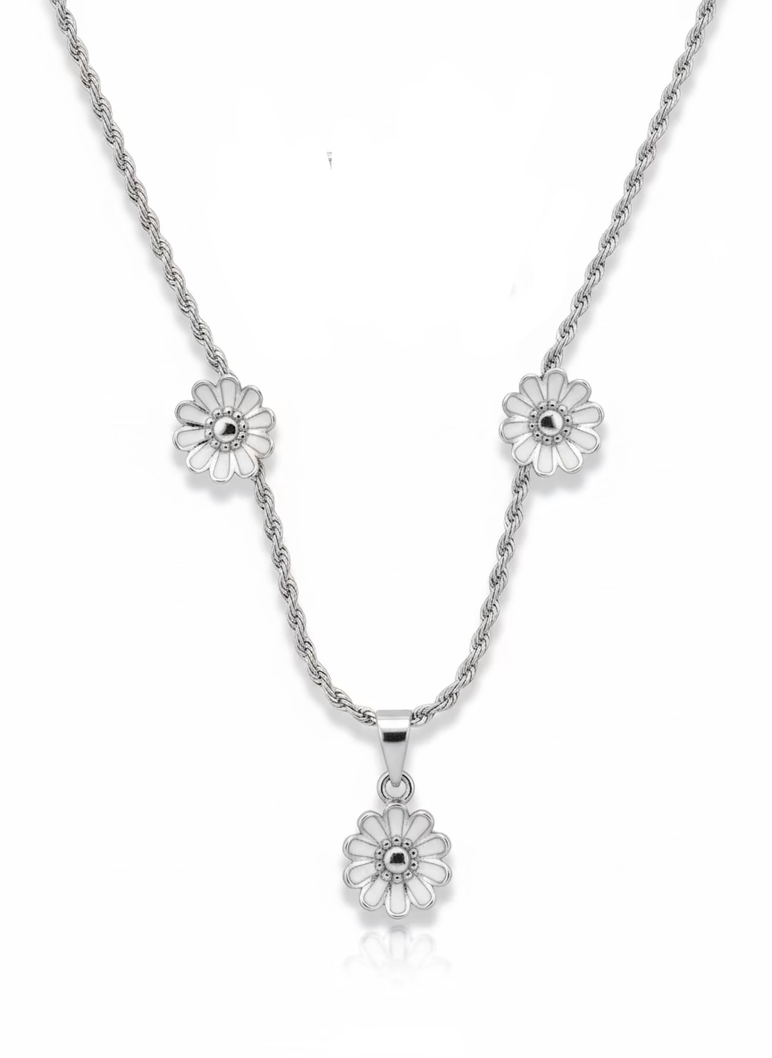Silver Daisy Bloom Set