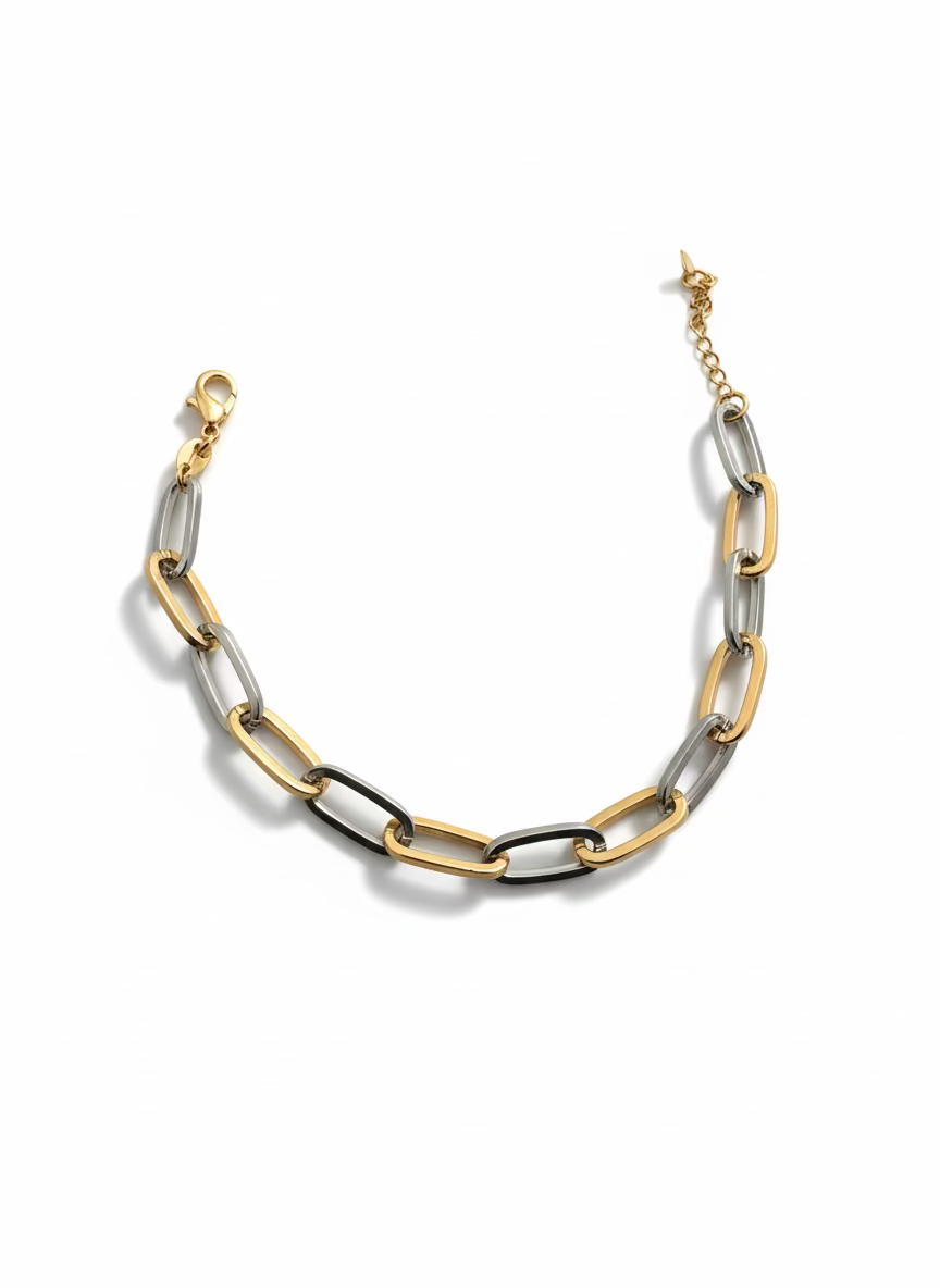 Dual Glow Paperclip Bracelet