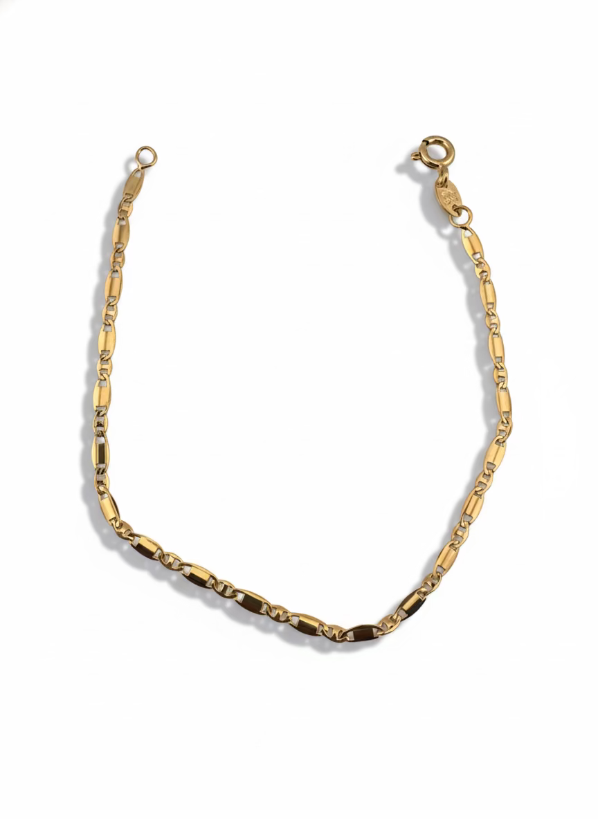 Golden Anchor Link Bracelet