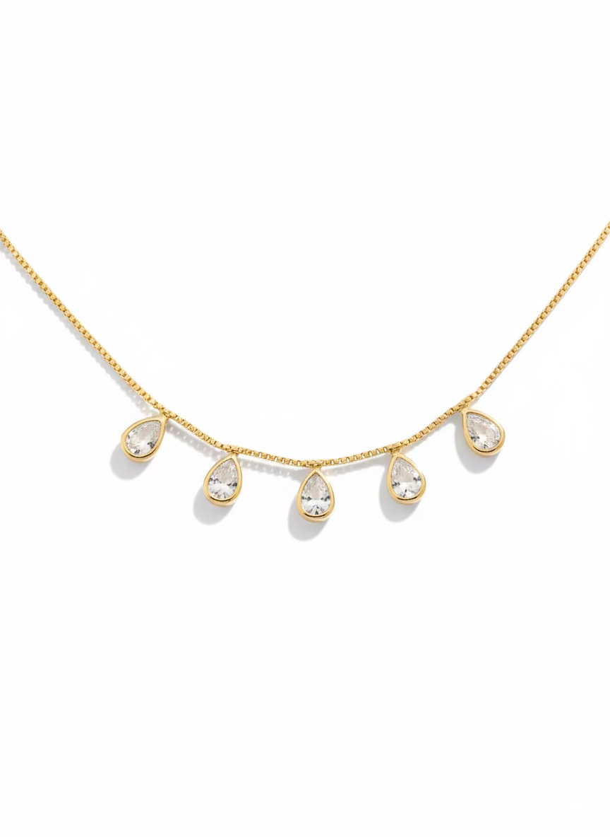 Golden Tear Necklace