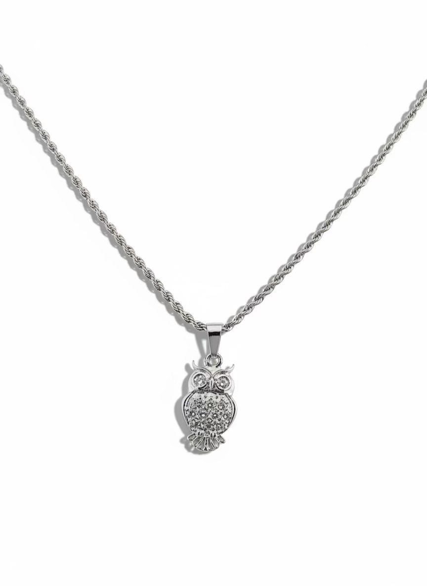 Golden Wisdom Owl Necklace