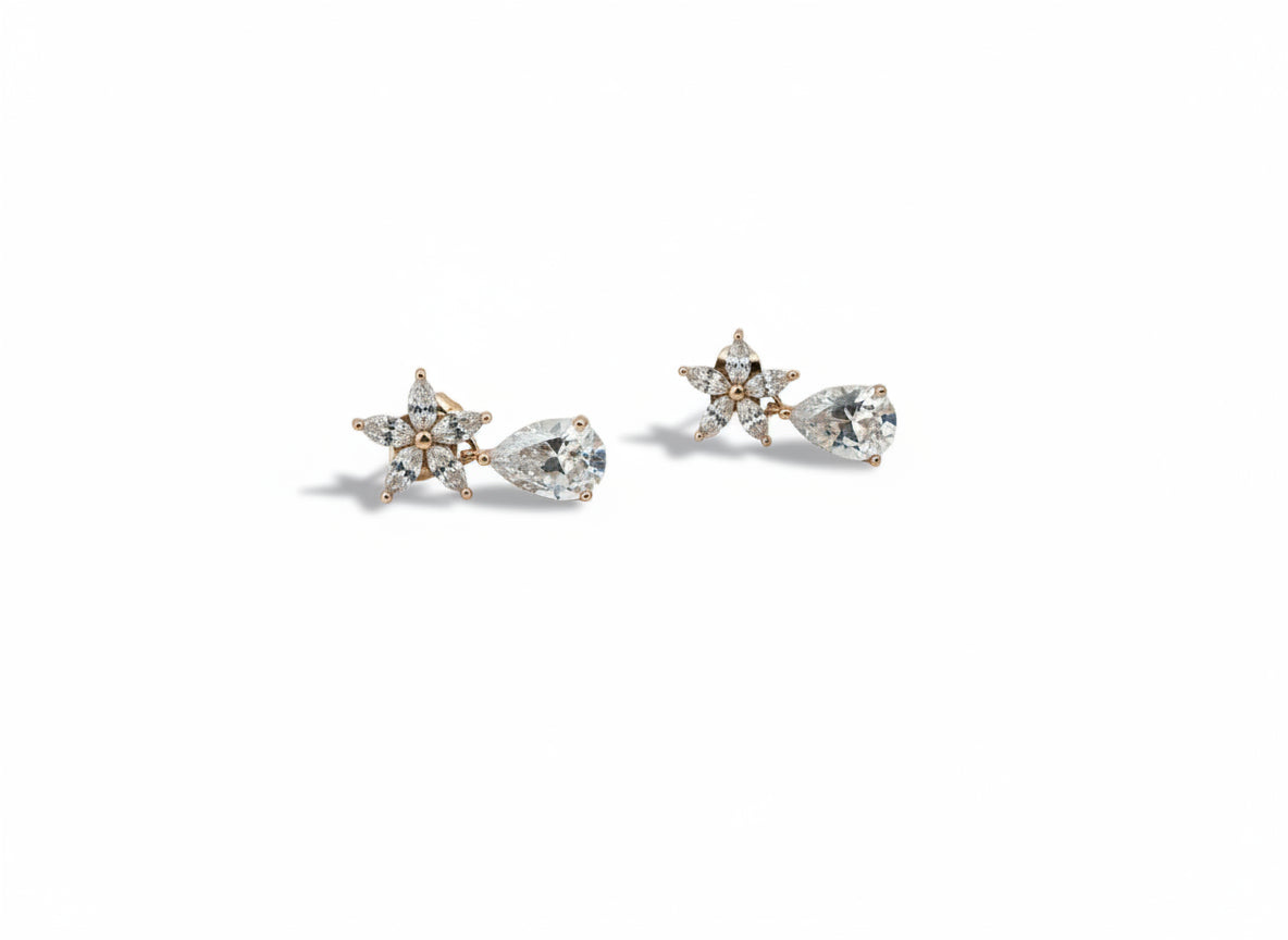 Starlit Drop CZ Earrings
