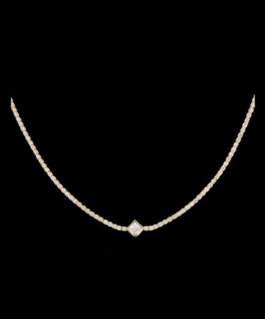 Tennis Necklace | Diamond Tennis Necklace and Bracelet with Cubic Zirconia Stones