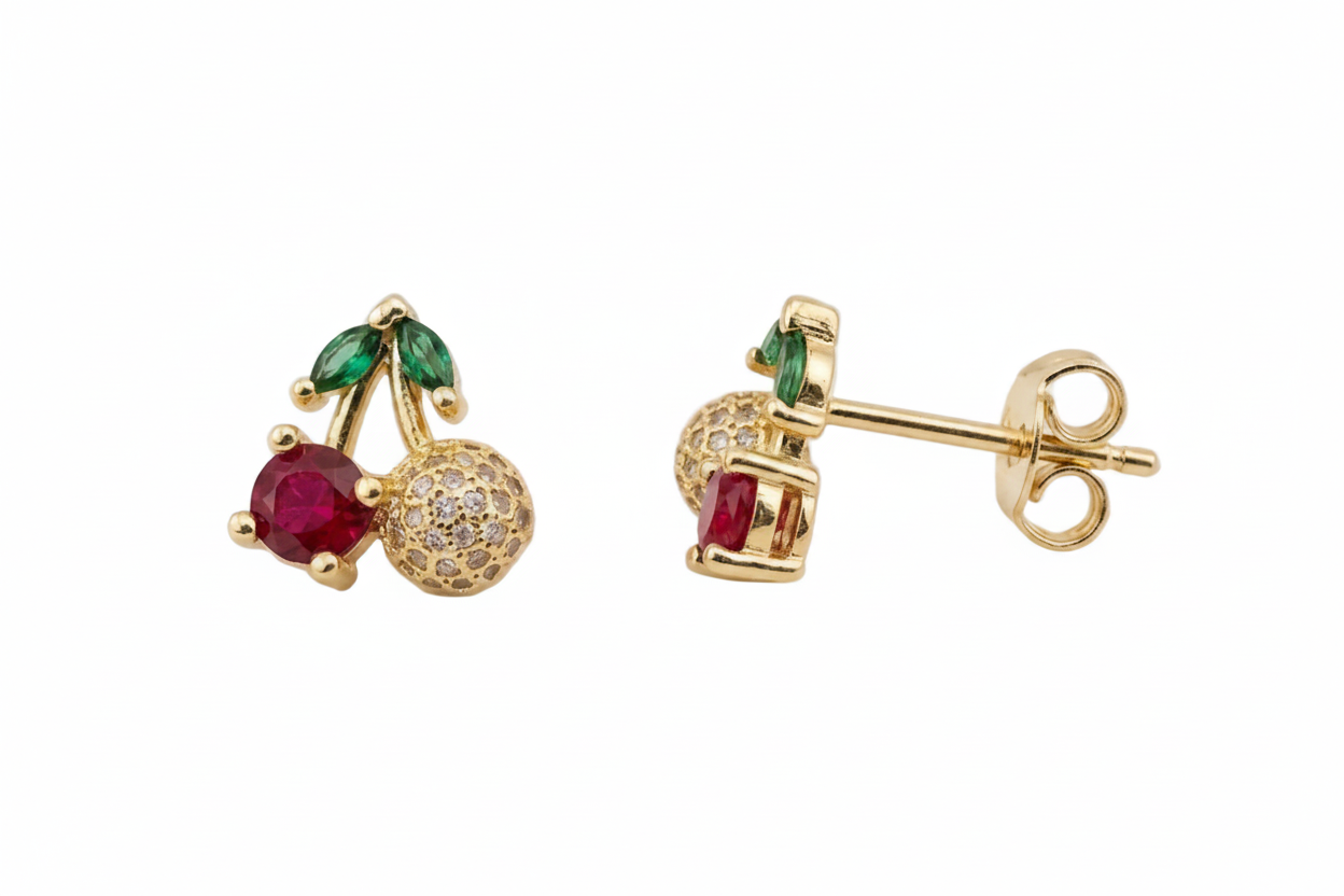 Enchanted Cherry studs