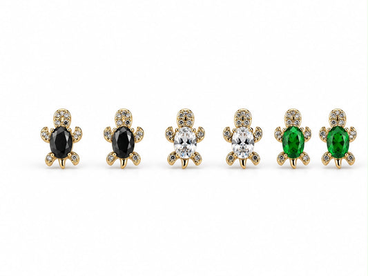 Kai Gemstone Turtle Studs