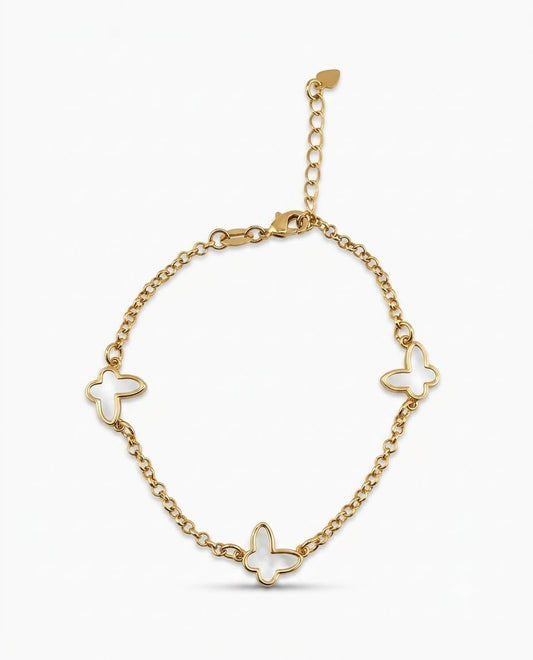 Mother of Pearl Butterfly Station Bracelet