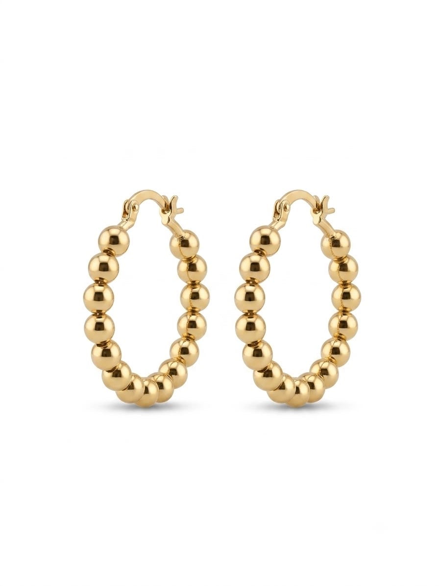 Marbella Beaded Hoops