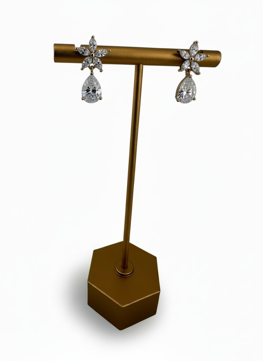 Starlit Drop CZ Earrings