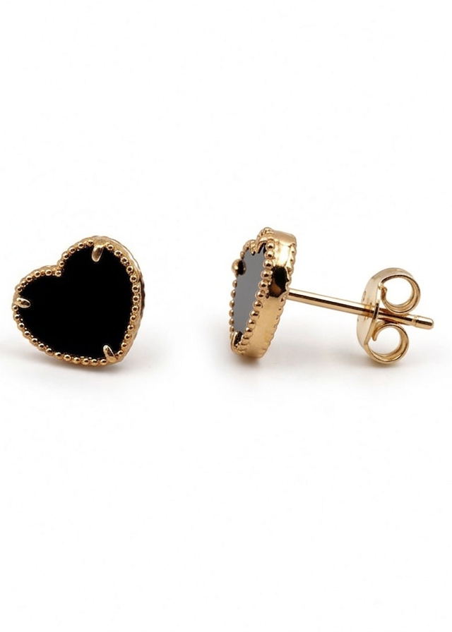 Heart shaped stud earring