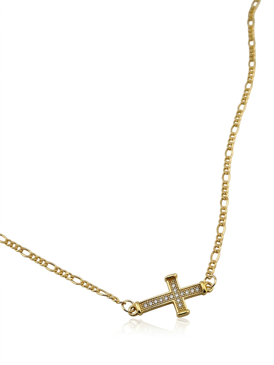 Luminous CZ Cross Necklace