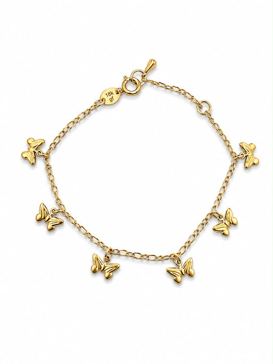 Butterfly Charm Fringe Bracelet