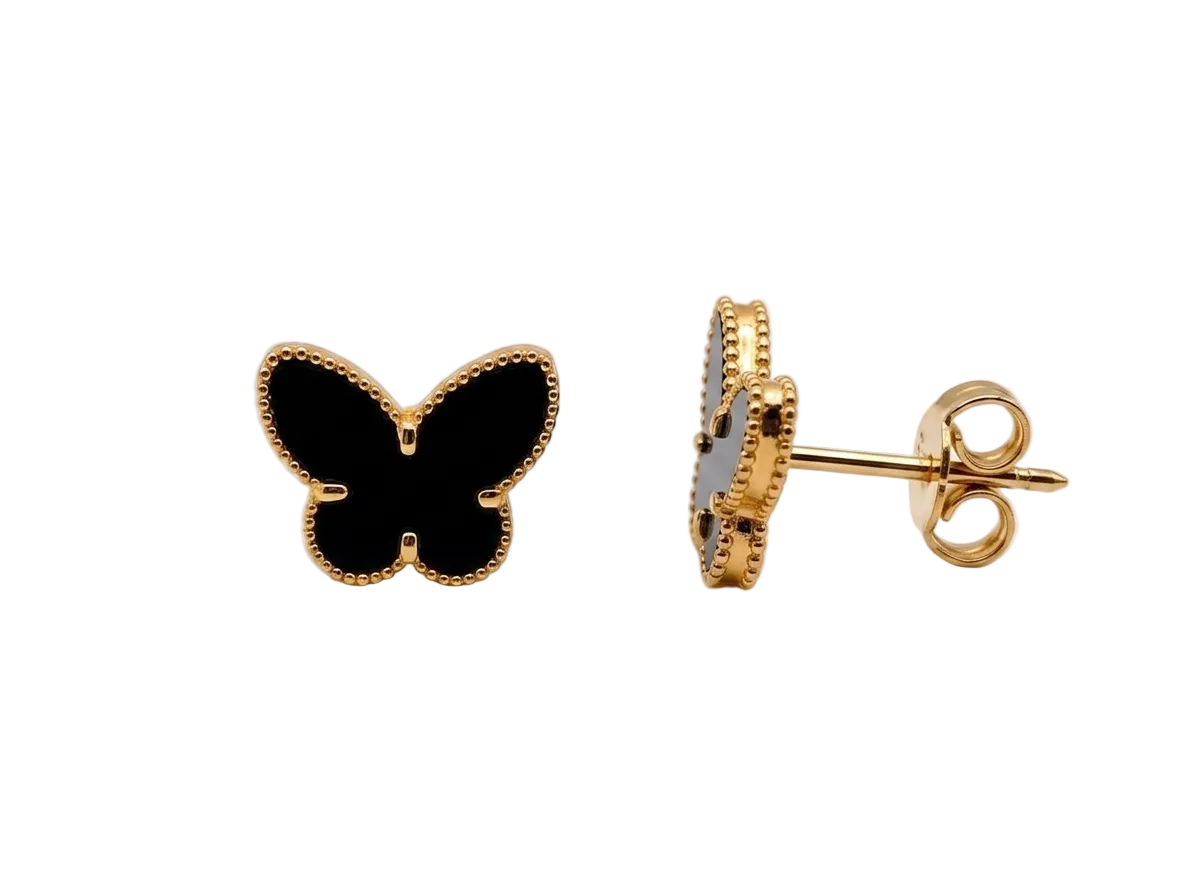 Butterfly shaped stud earring