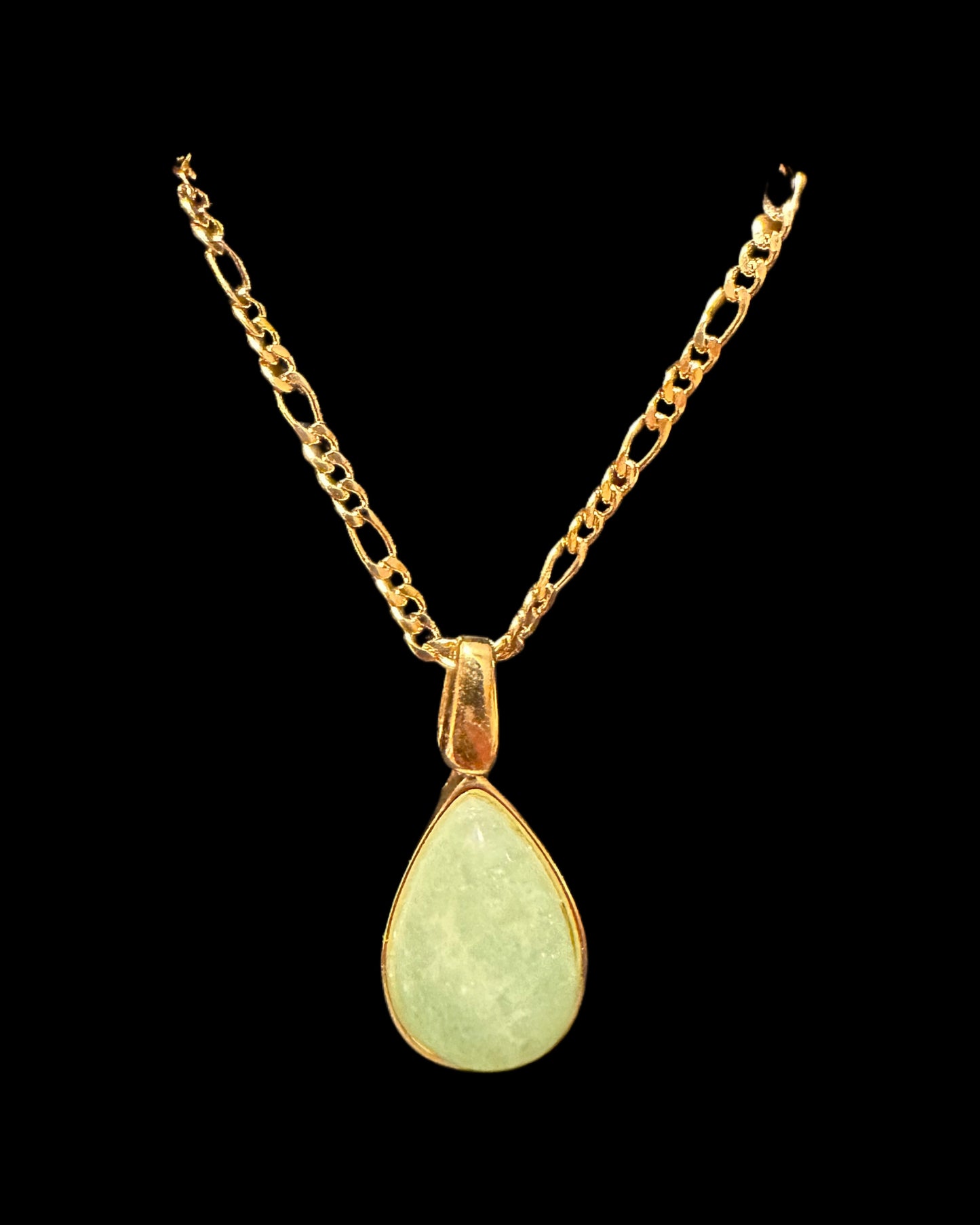 Tear Drop Natural Gemstone Necklace